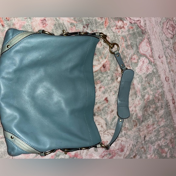 Coach Legacy Robin Egg Blue Leather Shoulder Bag – Chic & Slouchy! - Picture 6 of 7